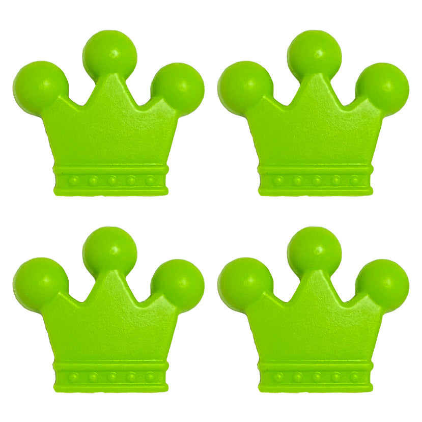 Venta al por mayor 35×30MM Crown Teethers Cuentas de silicona 50pcs